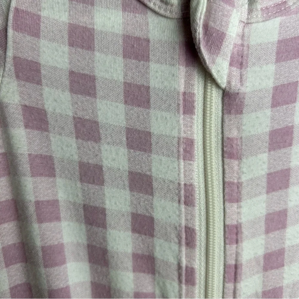 Spearmint Love Lavender Gingham Baby Sleep Sack Zipper Pajamas Lilac Size 0-3